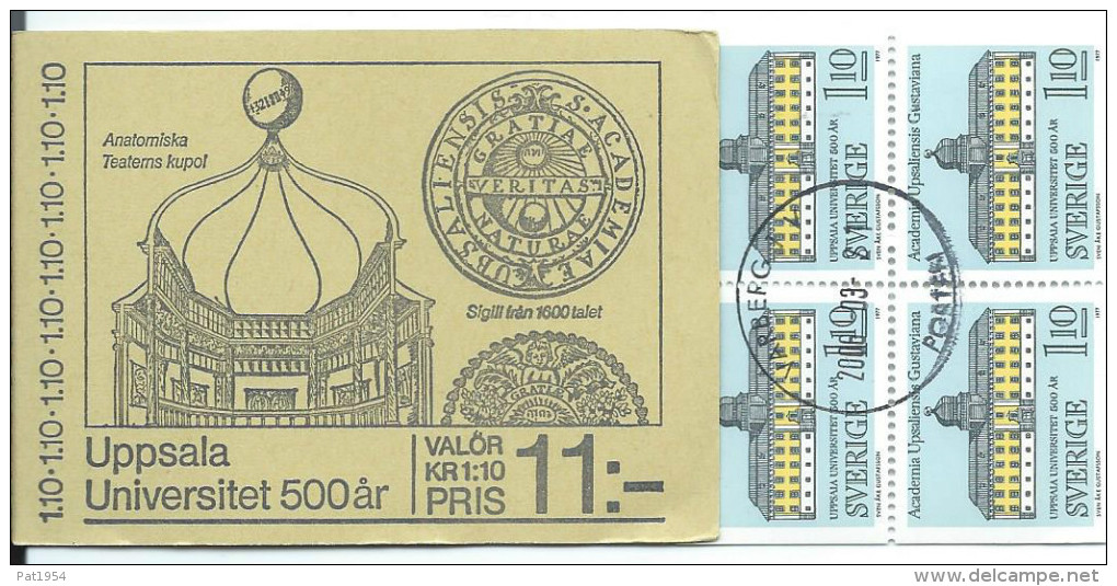 Suède 1977 Carnet C 964 Oblitéré Université D'Uppsala - 1951-80