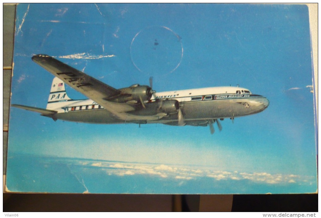 AIRLINES ISSUE / CARTE COMPAGNIE     PAN AM    DC 6 - 1946-....: Moderne