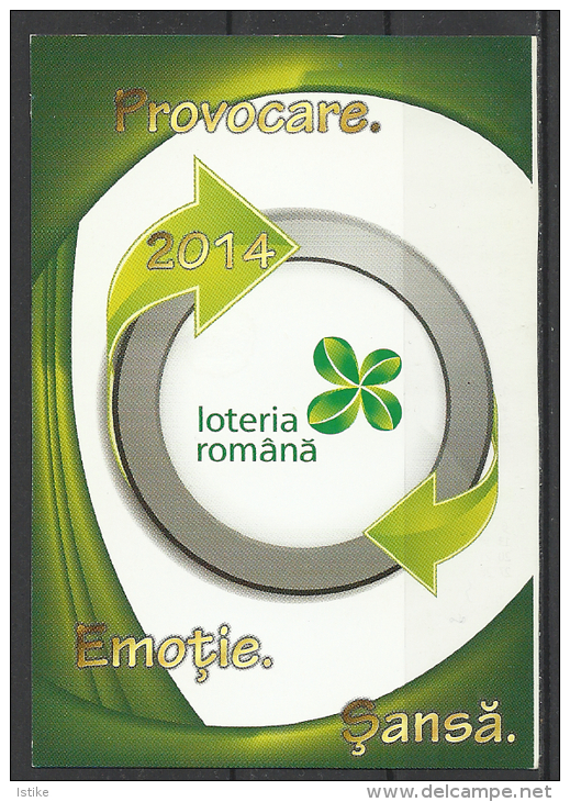 Romania, Four Leaf Clover, State  Lottery  Ad,  2014. - Tamaño Pequeño : 2001-...