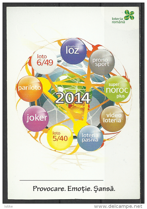 Romania,  State  Lottery  Advertising, (2) ,  2014. - Small : 2001-...