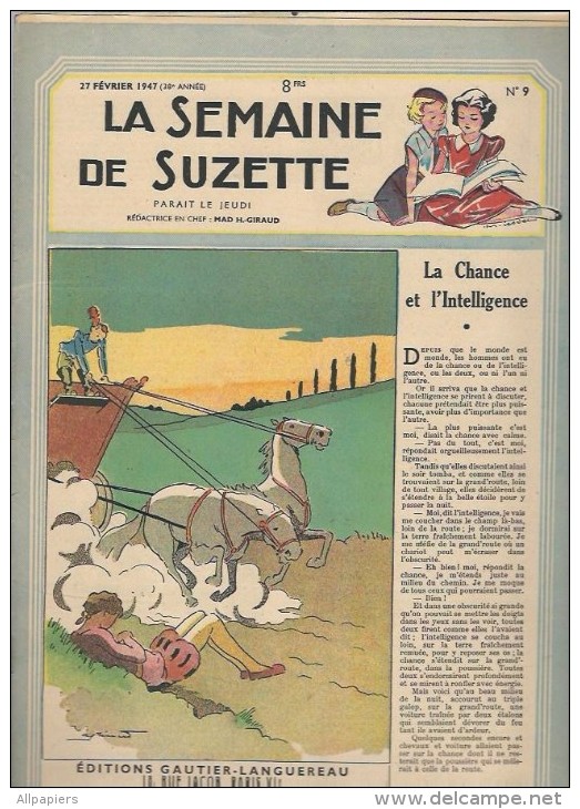 La Semaine De Suzette N°9 Notre Petite Princesse De Misère - Chemise-combinaison Pour Bleuette De 1947 - La Semaine De Suzette