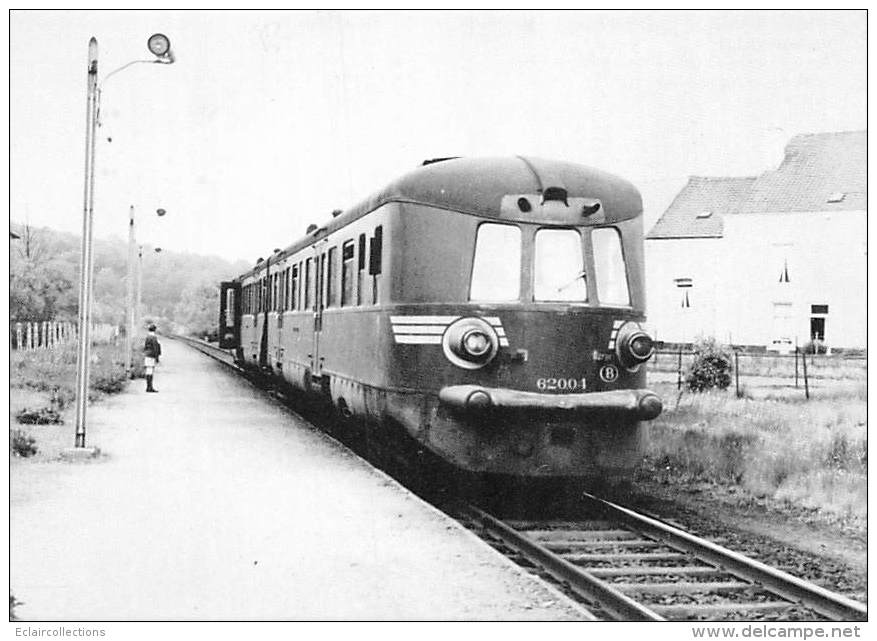 Belgique       Chemin De Fer . Vapeurs Belges (format  14,5x10,5) Autorail Charleroi-Mariembourg A Gerlimpont - Otros & Sin Clasificación