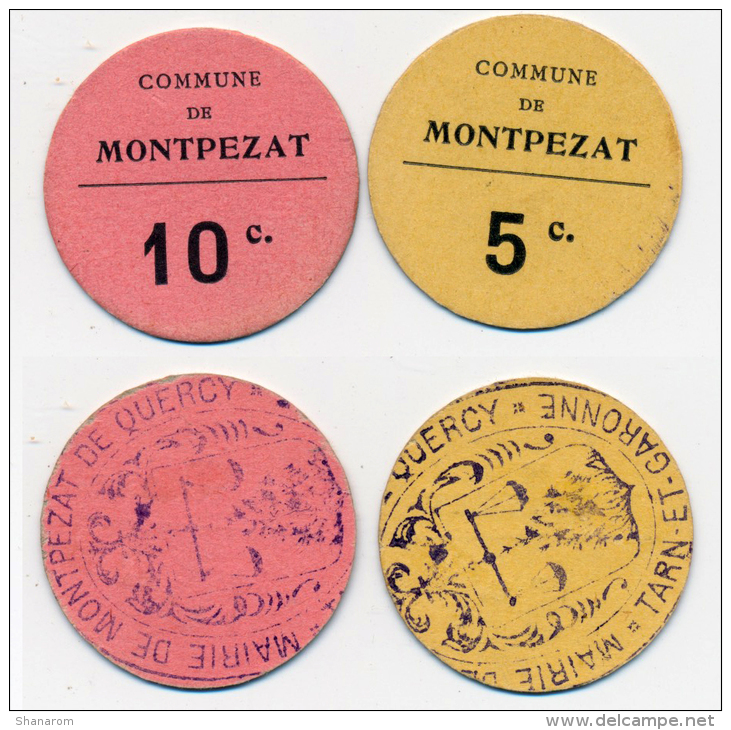 MONTPEZAT // Tarn &amp; Garonne // 5 &amp; 10 Centimes - Bons & Nécessité