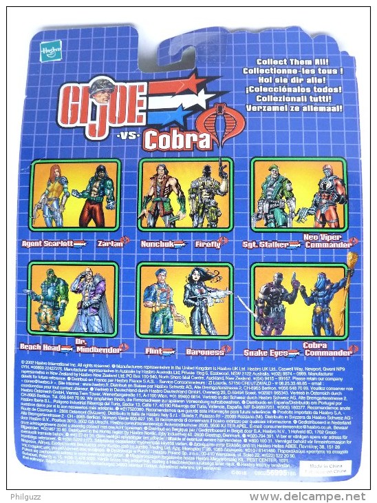 BLISTER 2002  G.I.JOE VS COBRA SNAKE EYES VS COBRA COMMANDER - GIJoe