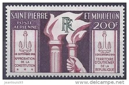 SAINT PIERRE ET MIQUELON - PA 26 CONSTITUTION NEUF MLH - Unused Stamps