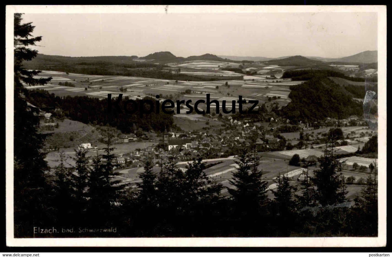 ALTE POSTKARTE ELZACH PANORAMA BADISCHER SCHWARZWALD Black Forest Foret-noir Cpa Postcard AK Ansichtskarte - Elzach