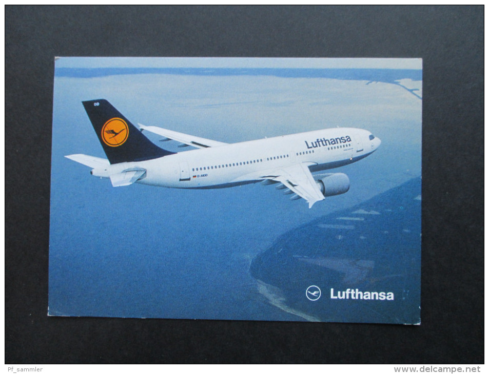 AK / Echtfoto Flugzeug Lufthansa Airbus A310 - 300. Empfänger Unbekannt Verzogen - 1946-....: Era Moderna