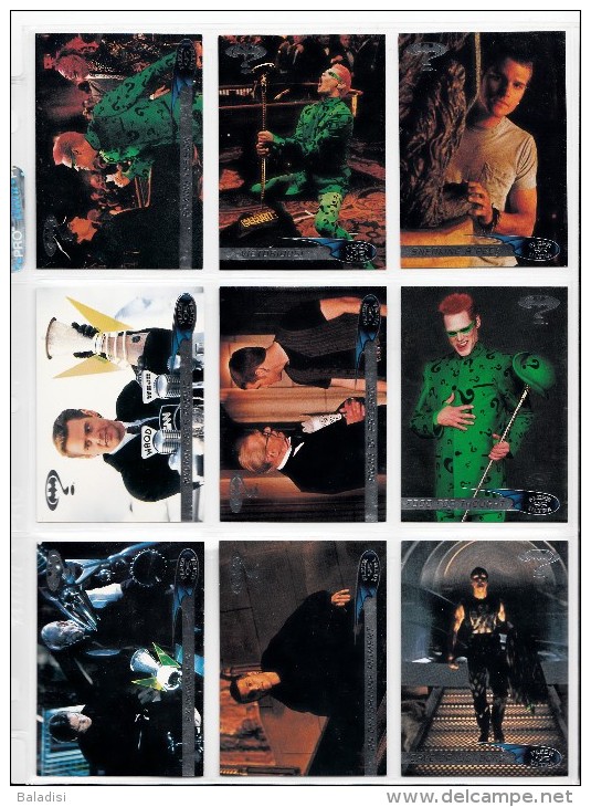 LOT DE 108 CARTES TRADING CARDS BATMAN DE 1995 EN PARFAIT ETAT (24 PHOTOS)