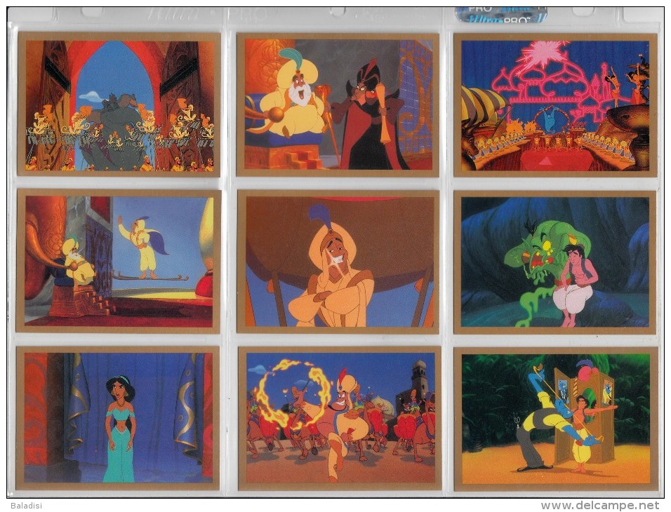 LOT DE 88/90 CARTES TRADING CARDS ALADIN DE 1995 EN PARFAIT ETAT (20 PHOTOS)