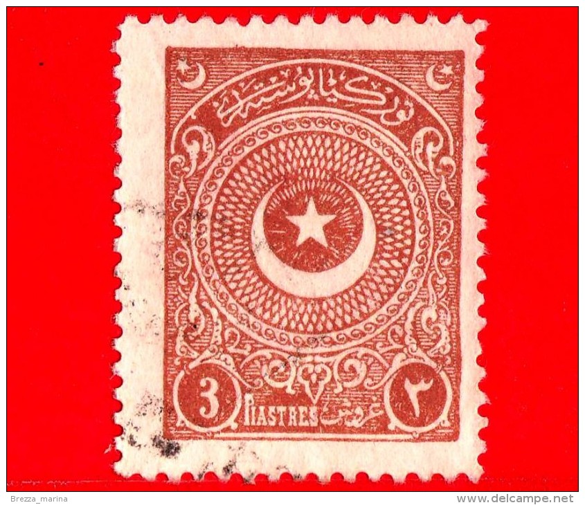 TURCHIA - Usato - 1925 - Stella E Mezzaluna - Crescent And Star - 3 - Oblitérés