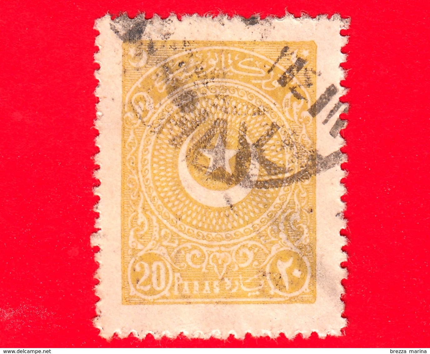 TURCHIA - Usato - 1924 - Stella E Mezzaluna - Crescent And Star - 20 - Gebruikt