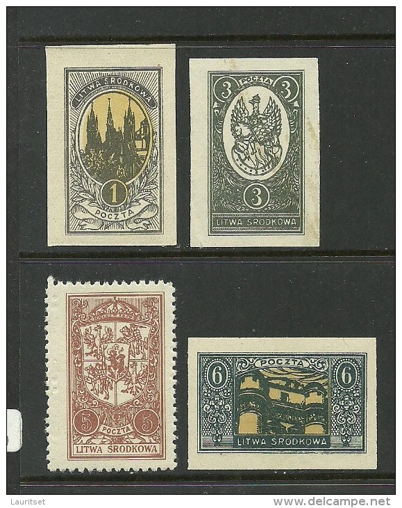 Mittellitauen 1921 Central Lithuania = 4 Werte Aus Michel 34 - 41 MNH - Lituanie