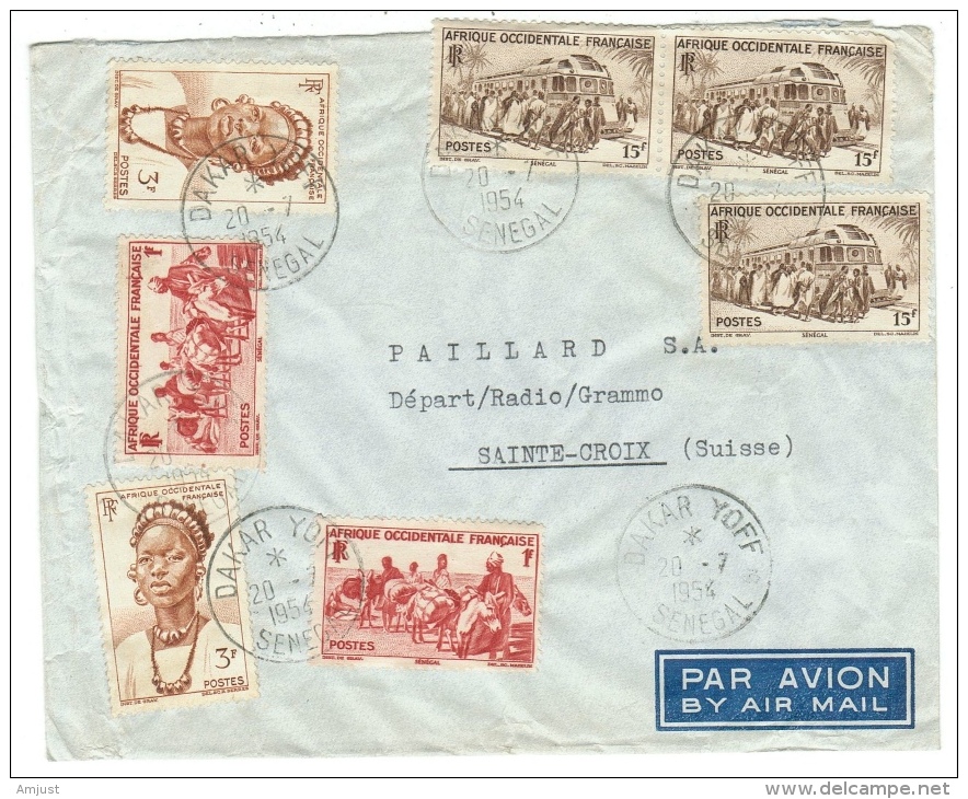 France // AOF // Lettre Pour La Suisse - Storia Postale
