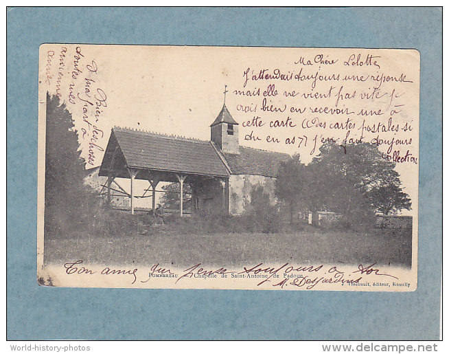 CPA - POMMEREAU - Chapelle De Saint Antoine De Padoue - écrite Et Timbrée - Dos Unique - Autres & Non Classés