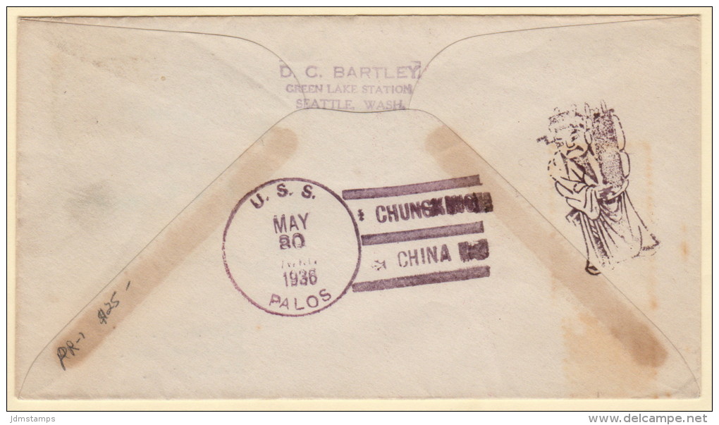 USA  USS Palos (PR-1) Chungking China 05-30-1936 - 1912-1949 Republic