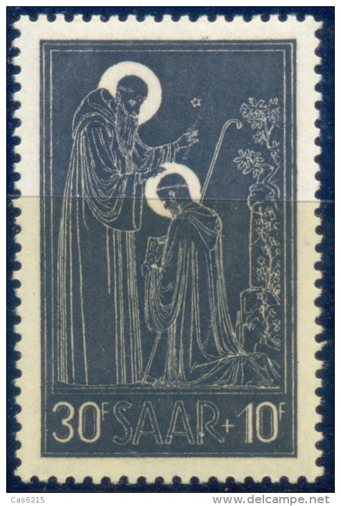 SAAR,SARRE, 1953, Abbaye Des Bénédictins De Tholey,1 Val MNH - Christianisme