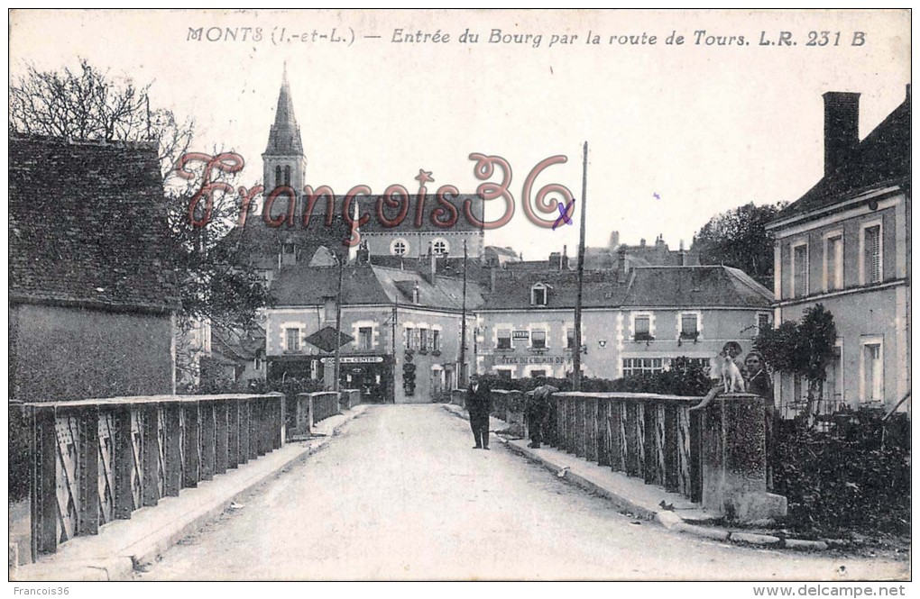 (37) Monts - Entrée Du Bourg Par La Route De Tours - 2 SCANS - Sonstige & Ohne Zuordnung