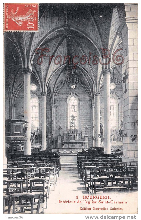 (37) Bourgueil - Intérieur De L'Eglise Saint St Germain - 2 SCANS - Autres & Non Classés