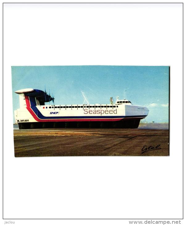 AEROGLISSEUR DE LA COMPAGNIE SEAS-PEED TRANSPORTE D'ANGLETERRE EN FRANCE    REF 45670 - Hovercrafts