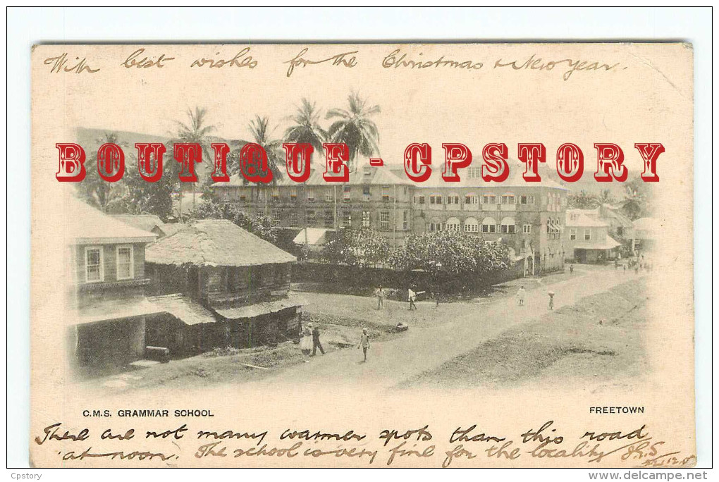 SIERRA LEONE - FREETOWN - C.M.S. GRAMMAR SCHOOL - ECOLE De LETTRE - DOS SCANNE - Sierra Leone