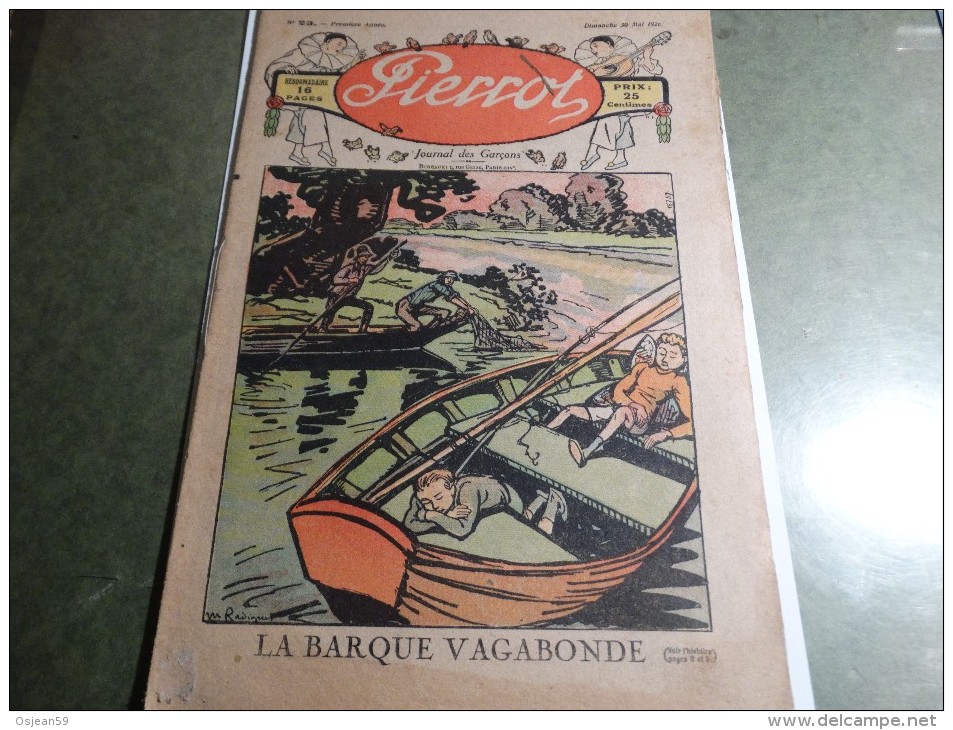 Dimanche 30 Mai 1926-N°23(première Année)-La Barque Vagabonde - Pierrot