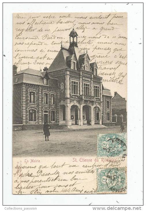 Cp , 76 , SAINT ETIENNE DE ROUVRAY , La Mairie , Voyagée 1904 , Dos Simple - Saint Etienne Du Rouvray