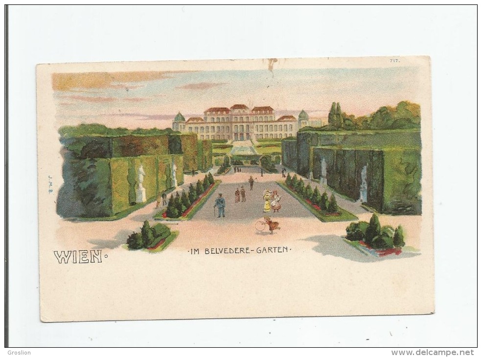 WIEN IM BELVEDERE GARTEN 1902 - Belvedere