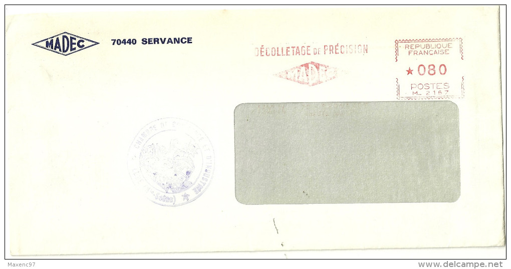 LETTRE GREVE PTT 1974 AVEC MACHINE A AFFRANCHIR CACHET CHAMBRE DE COMMERCE - Autres & Non Classés