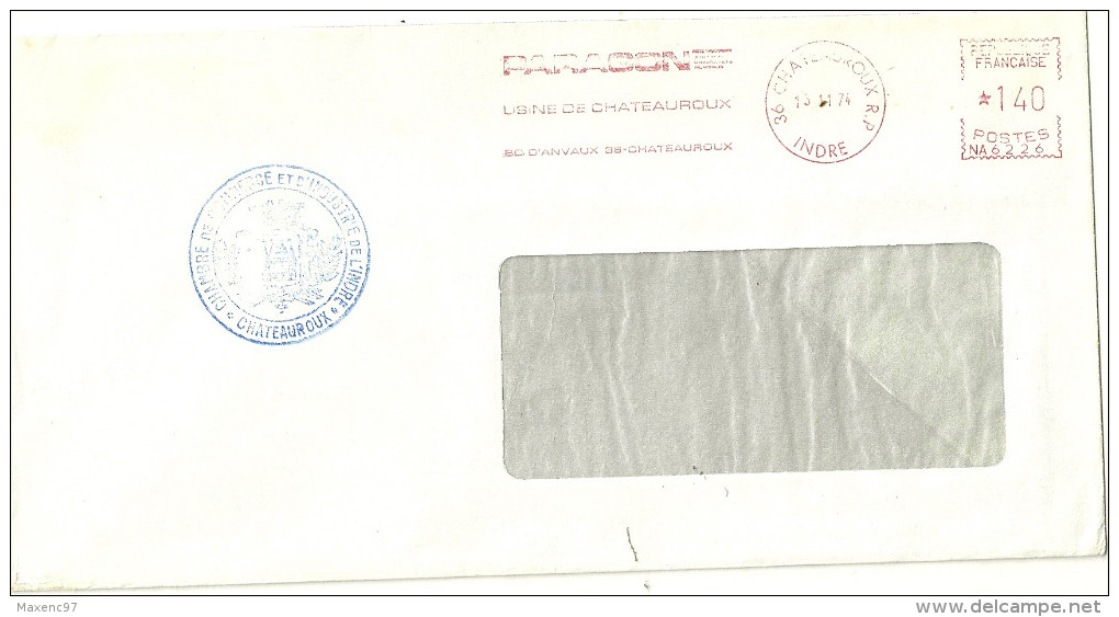 LETTRE GREVE PTT 1974 AVEC MACHINE A AFFRANCHIR CACHET CHAMBRE DE COMMERCE - Altri & Non Classificati