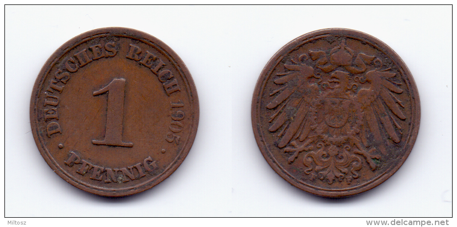 Germany 1 Pfennig 1905 F - 1 Pfennig