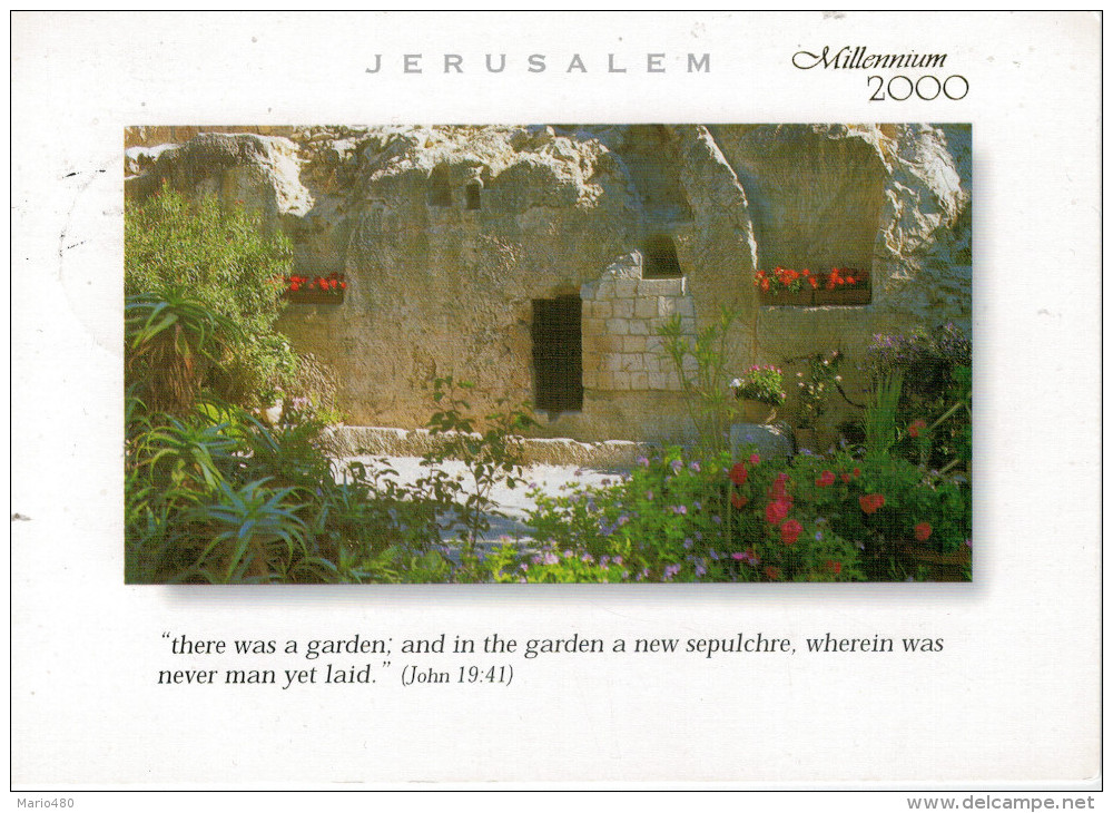 JERUSALEM   THE GARDEN TOMB      MAXI-CARD  (VIAGGIATA) - Palestina