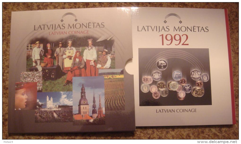 1992 Latvia  / Lettonia  / Letland  FULL COIN SET 1;2;5;10;20;50 SANTIMS + 1 FISH SALMON  ;2 LATS COW  ALL UNC - Latvia