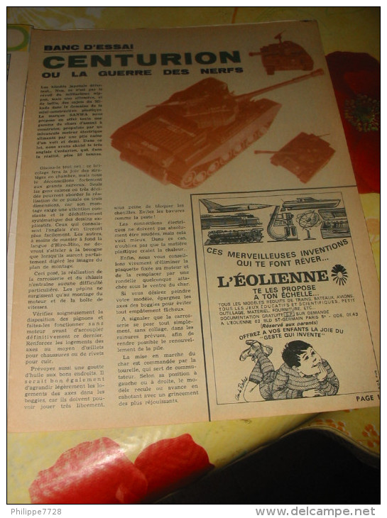 Publicité CENTURION Char D' Assaut 1965 - Advertising