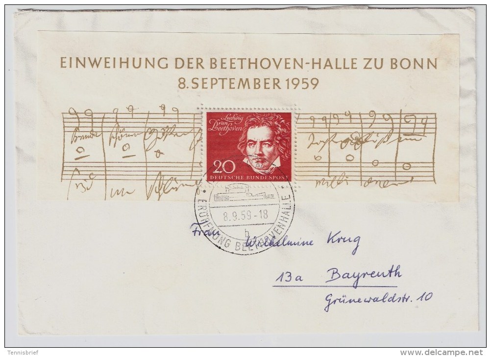 BRD,20 Pfg. Aus Beethoven Auf Portogerechtem Bf. , Ersttag! , #4345 - Lettres & Documents