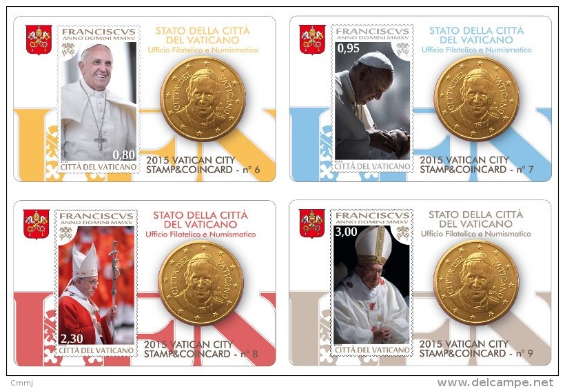2015 - VATICANO  - VATICAN - STAMP&COIN CARD 2015 - Serie  - NH - MINT - H29062012.... - Vaticano (Ciudad Del)
