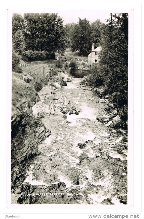 RB 1078 - Real Photo Postcard - Clunie Water &amp; Water Mill? - Braemer Aberdeen Scotland - Aberdeenshire