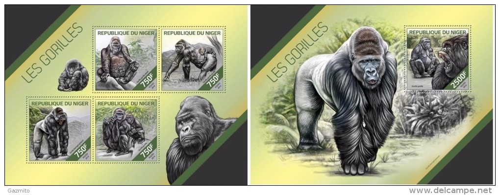 Niger 2014, Gorillas, 4val In BF+BF - Gorilles