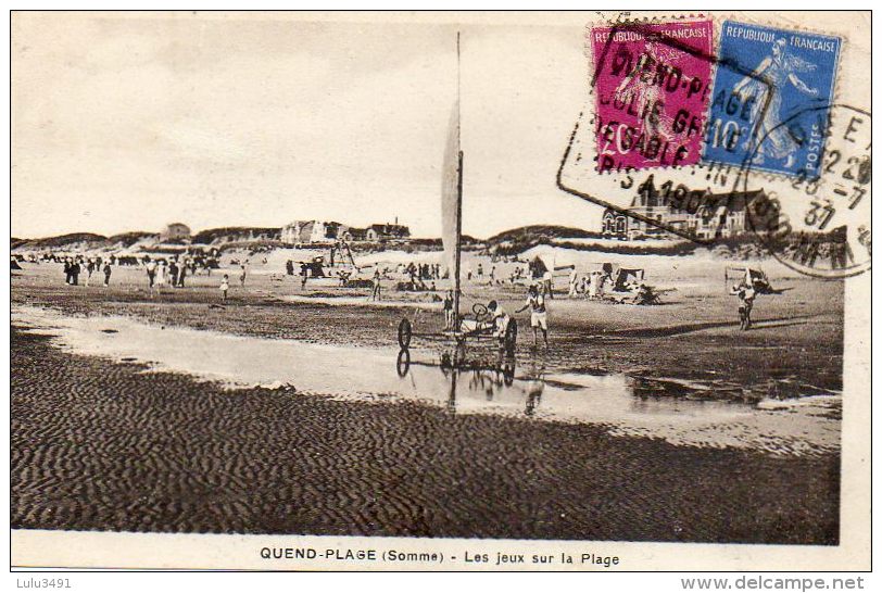 CPA - QUEND-PLAGE (80) - Sports Et Jeux De Plage En 1937 - Char à  Voiles - Quend