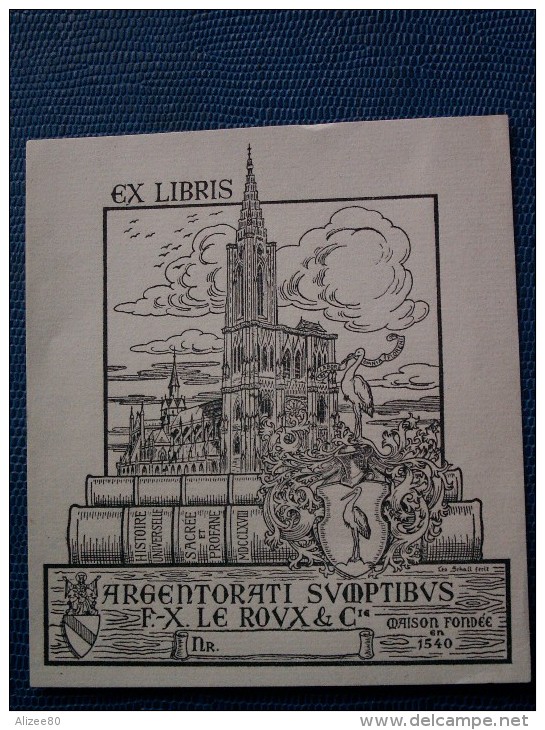""    EX  LIBRIS  F  X  LEROUX ""  Format    11,8   X  10,5 - Exlibris