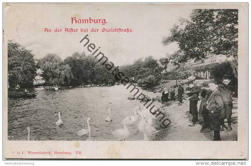 Hamburg-Bahrenfeld - An Der Alster Bei Der Gurlittstrasse - Verlag Worzedialeck Hamburg Gel. 1902 - Altona