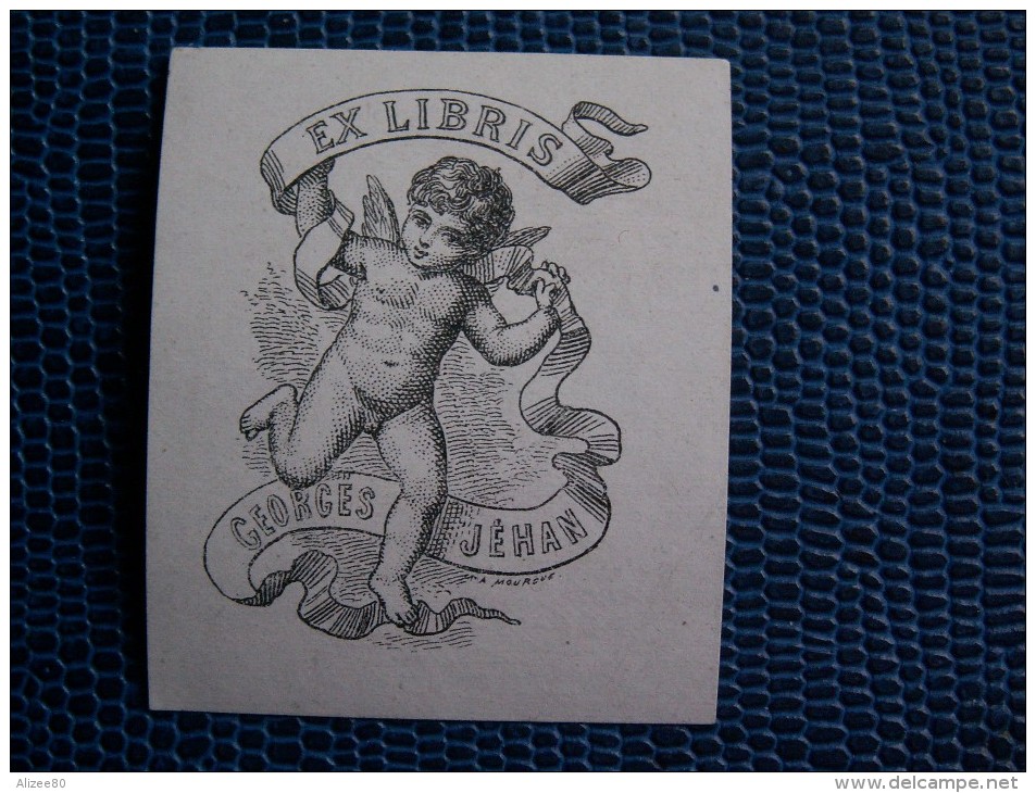 ""    EX  LIBRIS  GEORGES  JEHAN    ""  Format    4,5   X  4 - Ex Libris