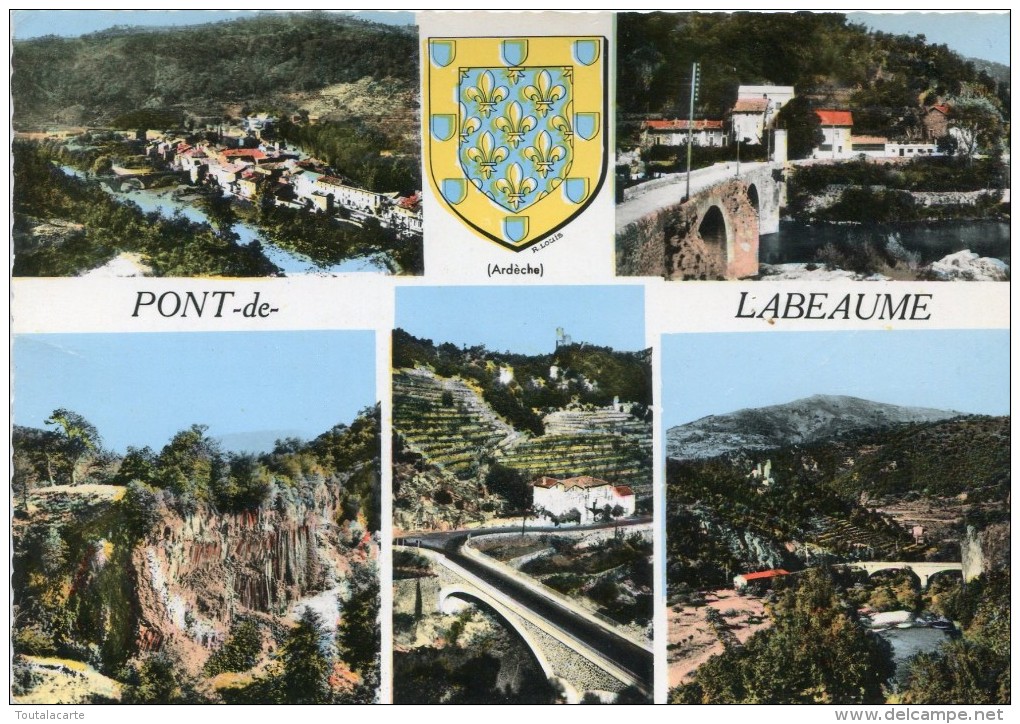 CPSM 07 PONT DE LABEAUME Multi Vues 1969  Grand Format 15 X 10,5 Cm - Le Pouzin