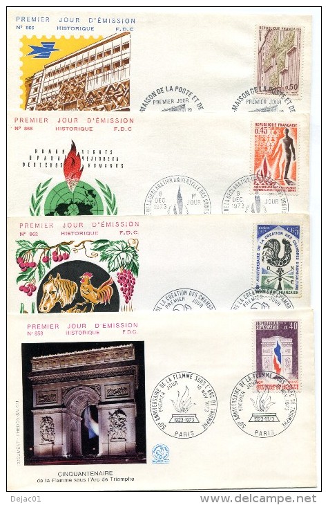 Lot de 39 FDC de l'année 1971 à 1973 - Lot 50