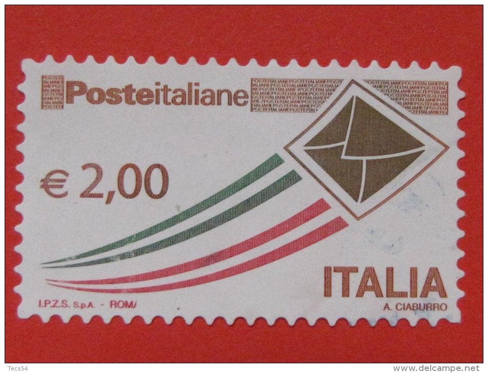 ITALIA USATI 2009 - POSTA ITALIANA EURO 2,00 - SASSONE 3105 - RIF. G 1961 - 2001-10: Used