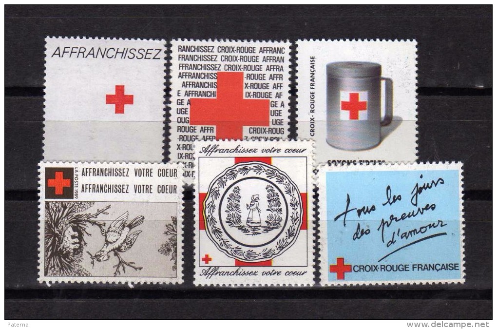 F- 361 Lote De   Viñetas  Label  Francia Cruz Roja , Nuevas - Nuevos