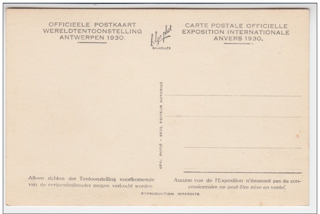 WERELDTENTOONSTELLING ANTWERPEN 1930 EXPOSITION ANVERS / POLEN EN DE STAD DANTZIG / LA POLOGNE ET VILLE DE DANTZIG - Antwerpen