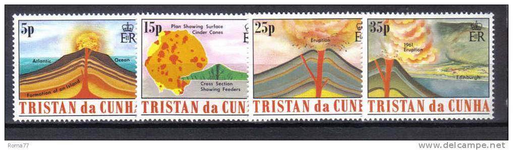 SS6138 - TRISTAN DA CUHNA , Serie  Yvert  319/322  ***  Vulcani - Tristan Da Cunha
