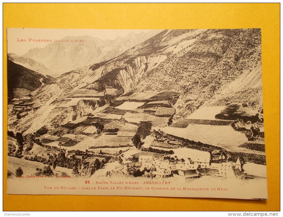 Carte Postale - ARAGNOUET (65) - Vue Du Village - Le Pic Méchant Le Cambieil Et La Hourquette De Héas (1008/1000) - Aragnouet