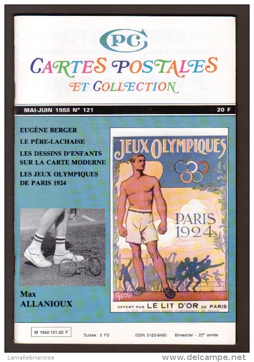 REVUE: CARTES POSTALES ET COLLECTION, N°121, Mai Juin 1988 - Francese