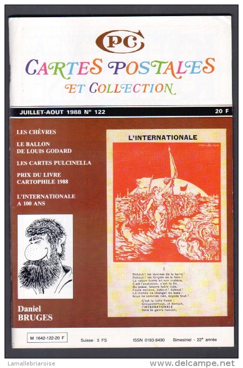 REVUE: CARTES POSTALES ET COLLECTION, N°122, JUILLET AOUT 1988 - Français